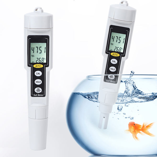 CT3081 Bärbar Digital Salinometer Salinitetstemperatur Fuktighetsmätare för saltvattenpool