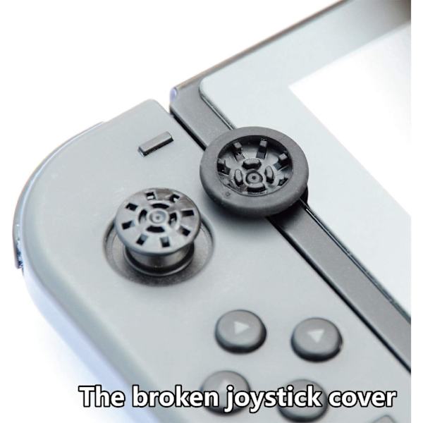 Sort udskiftnings-joystick-hætter til Nintendo Switch og Switch OLED (reservedele)