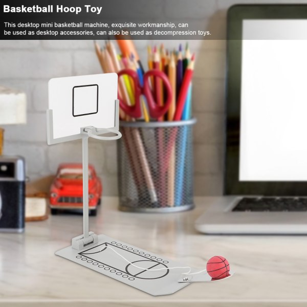 Miniatyr Office Desktop Ornament Dekoration Basket Hoop Toy Brädspel för Basket älskare