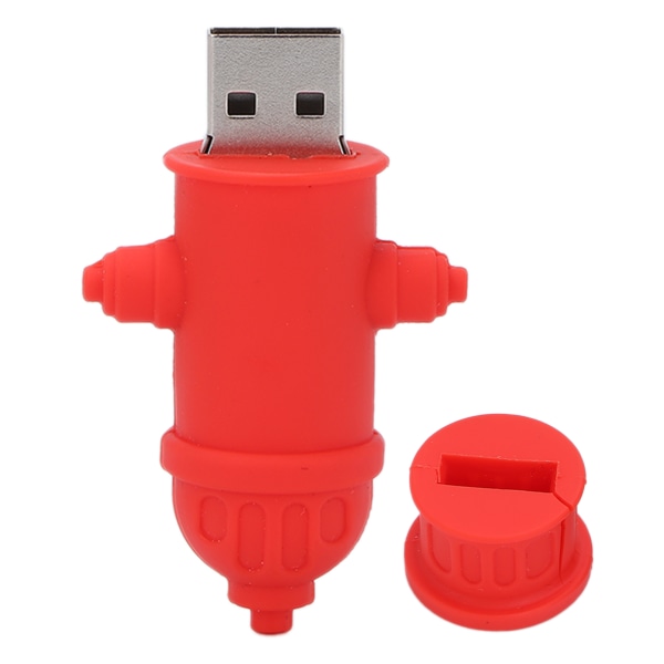 Tegneserie brandhaneformet USB-flashdrev Sød hjemmekontor USB-stick til dataoverførsel64GB