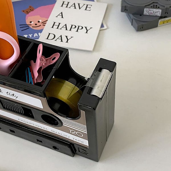 Luovasti Liima-Teippi Kynänpidike Retro Kasetti Nauhan Jakaja Harjan Potti Tyylikäs Kynä Pöytä Järjestäjä Toimisto Tarvikkeet