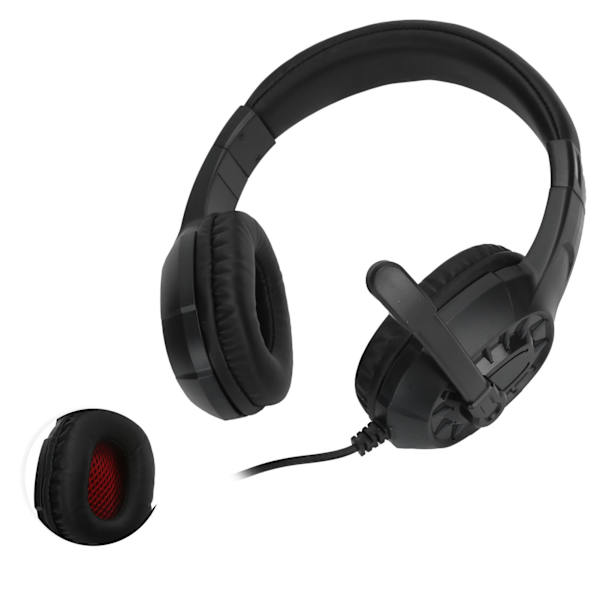 Trådbundet datorheadset för spel, lysande hörlurar G313 med volymjustering för hemmet