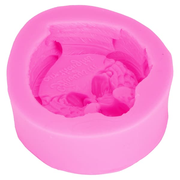 Professionel silikone sæbe lysform DIY kage chokolade epoxyharpiks håndværksform (pink)