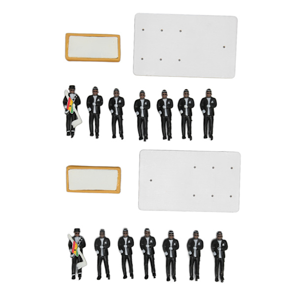 Kiste Dans Model Begravelse Action Figurer Kiste Mennesker Figurer Sæt 2stk Kiste med 14stk Mennesker Figurer
