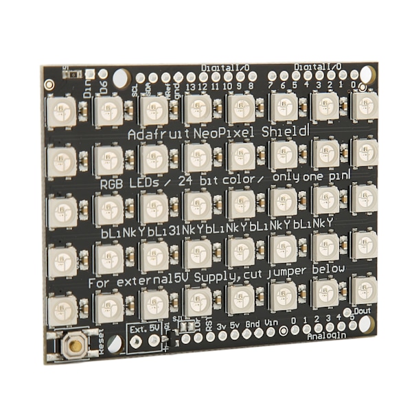 WS2812B 5050 RGB LED -integroitu ohjain 5x8 40 bittiä Täysi väri Valon kehityskortti hotellille
