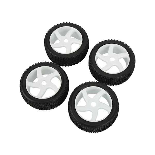 4 kpl RC-auton kumirenkaat ja vanteet 1/8 1/10 kauko-ohjattavaan autoon, päivitysosat, valkoinen