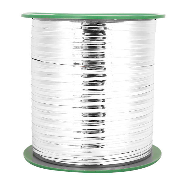 400 Yards Twist Slipsar Godispåse Bakning Förpackning Presentkartong Blomma Twist SlipsarSilver