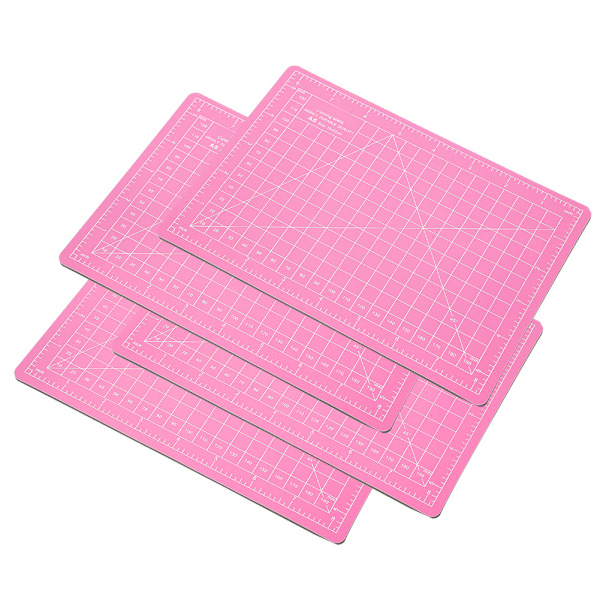 4 st skärmatta A5 rosa PVC modellskärmatta hantverkspapper snidning gravyr skala bräda