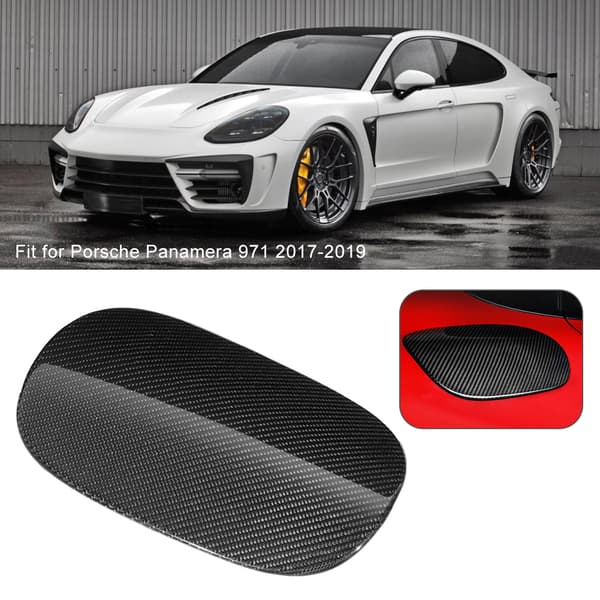 Kolfiber Bränsletankskydd Trim Passar till Porsche Panamera 971 2017-2019