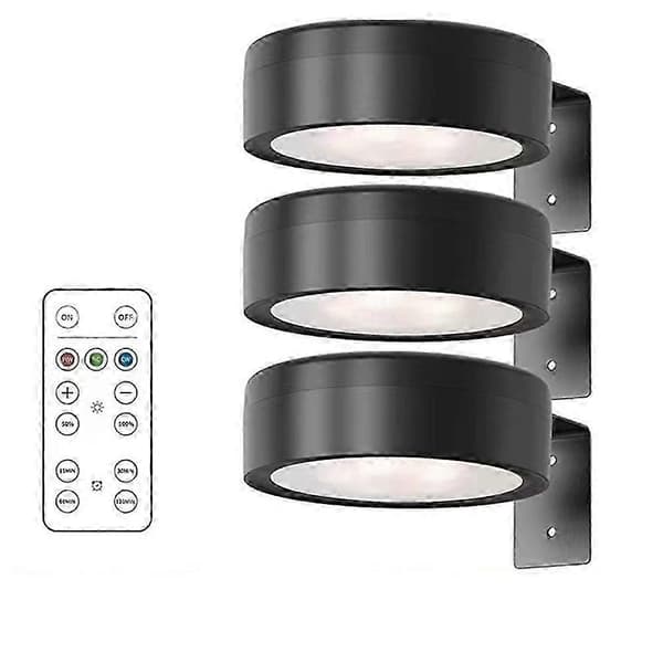3 stk batteridrevet lys magnetisk LED-malerilampe med fjernkontroll dimbar timer 3 belysningsmoduser kunstdisplaylampe, ny 2026