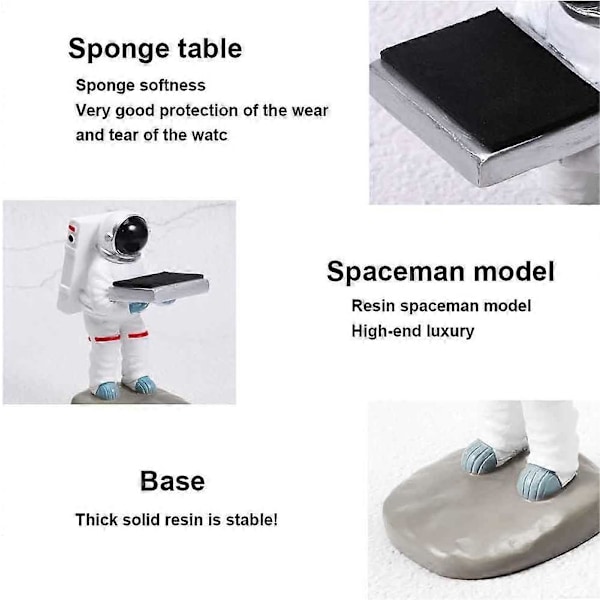 Kellonäyttöteline Vanha Hovimestari/Astronautti Hartsi Patsasmalli Kelloteline Koriste Säilytysteline Korut Kello Rannekoru Kaulakoru Koti Toimisto Kauppa