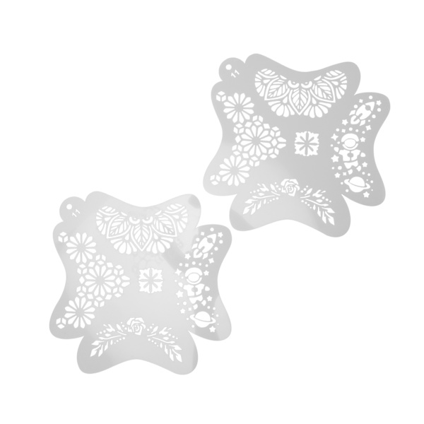 2 st Ansiktsmålningsschabloner Ihålig design Ansiktsmålning Stenciler Ansiktspårningsschabloner Mallar för kroppskonstmålning