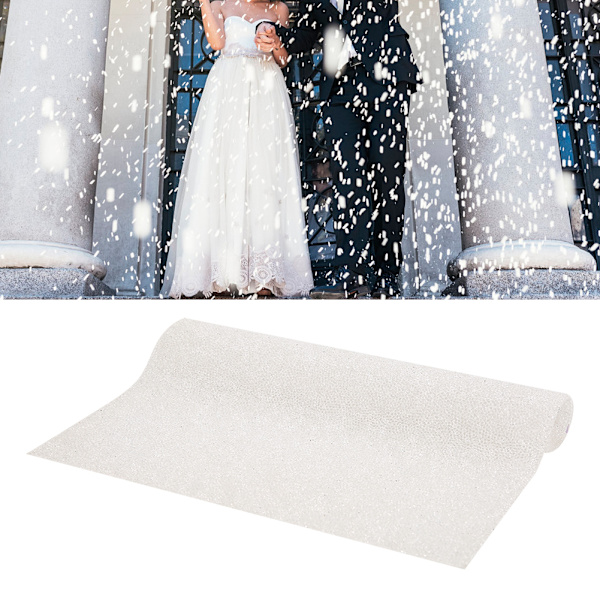 Rhinestone Mesh Ribbon Wrap Fødselsdag Bryllup Fest DIY Dekor Tøj Tilbehør Transparent Hvid