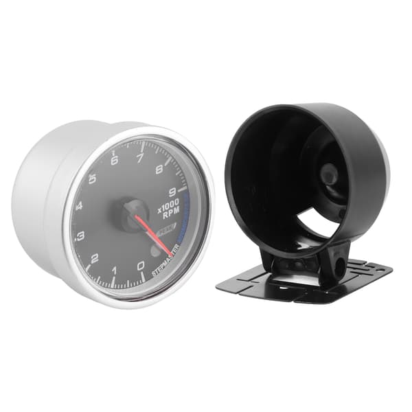 Omdrejningstæller Måler Pointer 0‑9000RPM Hvid/Rød LED Lys 65mm Dia 12V Auto Instrument