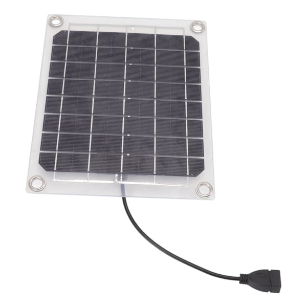 Solpanel 10W USB-udgang Transparent design Dobbeltsidet strømproduktion Solpanel til udendørs rejser