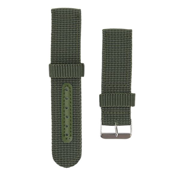 22 mm Canvas watch Canvas Quick Release Watch för män och kvinnor Grön