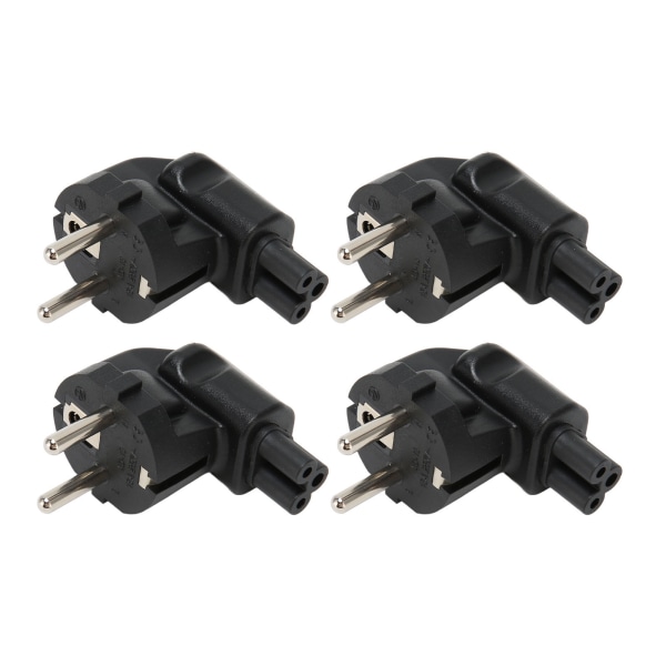 4 stk EU4.8MM til IEC320 C5 strømadapter Universal standard computer strømadapter EU stik 100‑250V