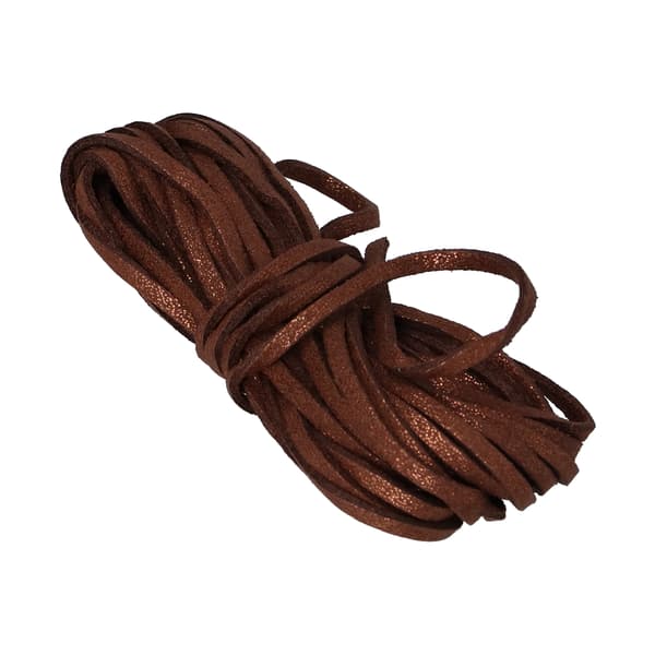 Sammetrep dubbelsidig glittrande nylon för DIY-halsband och armband 5 meter (brun)