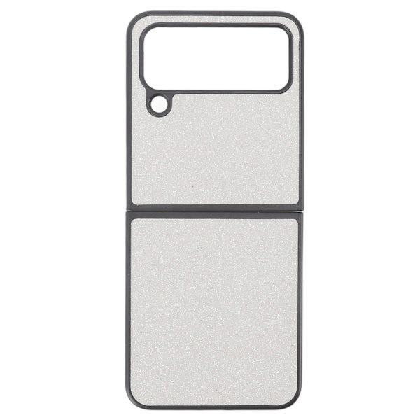 Blank telefonfodral med mockafoder, ABS, repbeständigt, vikbart skärmskydd för Samsung Galaxy Z FLIP 4, vitt