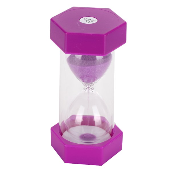 Portable Children Hourglass Home Office Sandglass Sand Clock Timer Gift (Purple 10 Minutes)