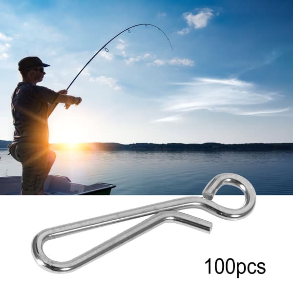 100x Quick Lock åpne fiskesvirvler i rustfritt stål (3#100stk)