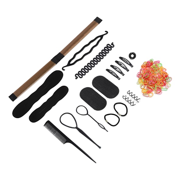 20PCS Hårflätningsverktyg Bärbar Lätt DIY Hårtillbehör för Frisörer Damer Flickor