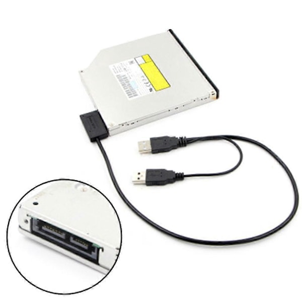 Usb 2.0 - 7+6+13-nastainen Sata-sovitinkaapeli Ulkoinen virta Usb Sata -muunninjohto