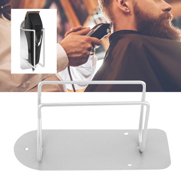 Rustfrit stål Frosting Clipper Holder Display Rack Hårklipper Stand Hylde Tilbehør Sølv