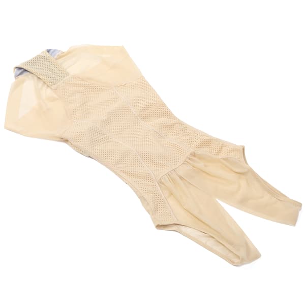 Super Tunn Magkontroll Kroppsformare Bantande Elastisk Midjetränare Gördel Bodysuit (Khaki)XXL