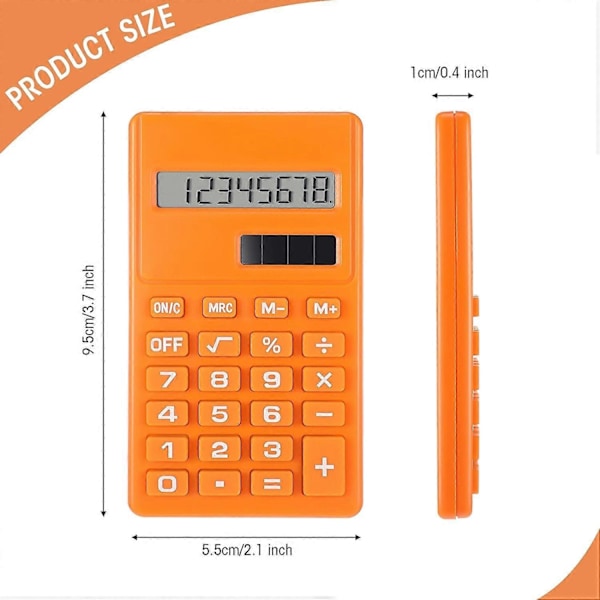 3 stk. Mini Digital Bordregner med 8-cifret LCD-display Standardfunktion Elektronisk