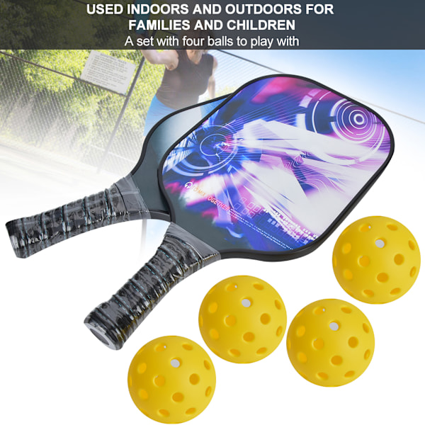 Pickleball-racket i kolfiber, professionell, bärbar, för utomhussporter, optimal bollkontroll