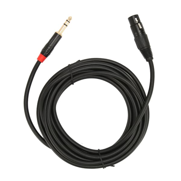 XLR hunn til 1/4 tomme 6,35 mm TRS-kabel kvart tomme jack balansert til XLR mikrofonkabel 5M