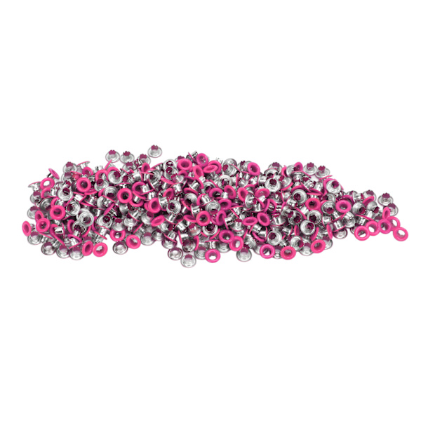 500 stk trykknapper i jernmateriale, flate, glatte, lyse overflater, lette, fargerike syknapper YK4/5C28 (rosa rød)