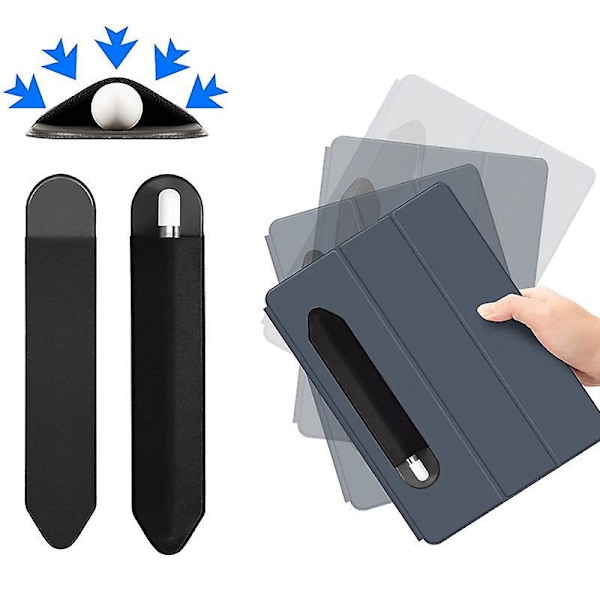 Penmappe i PU-læder med elastisk strop - 10 stk.