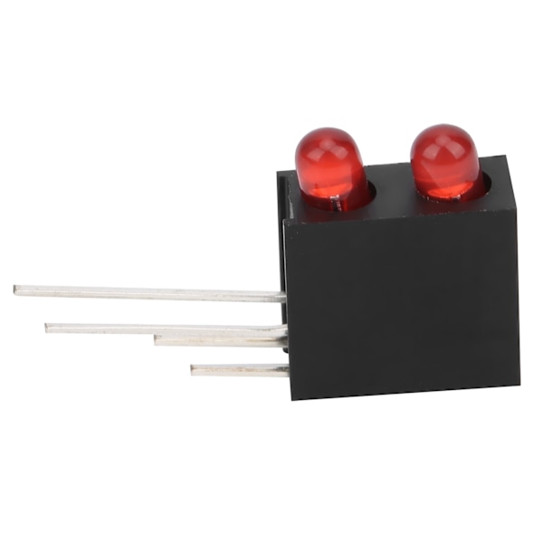100 stk 3 mm lysholder Dobbelt hull LED-diodelampe med sokkel Industrielt indikatortilbehør Rødt lys