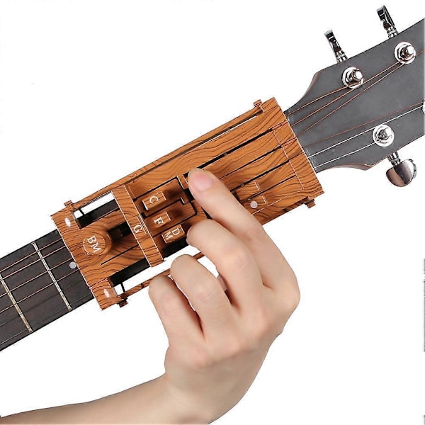 Gitarrackordtränare Ackordlärningssystem för Nybörjare Rött Trä
