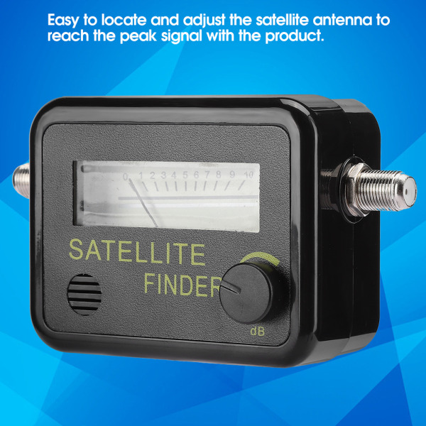 9501 Sensitive Satellite Finder Signal Strength Meter Sort med digital skærm