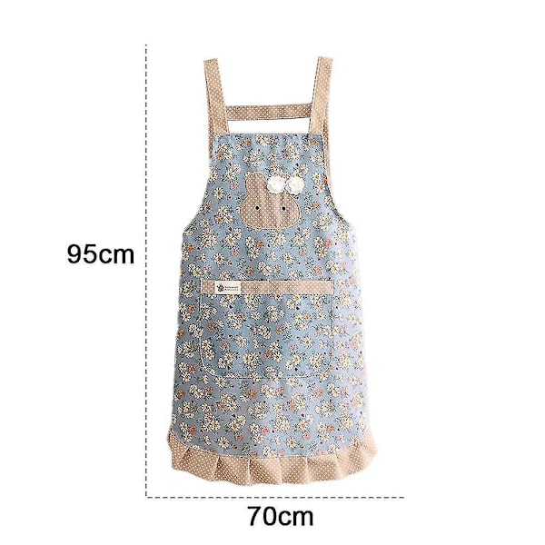 Kvinnors mångsidiga matlagningsförkläde med fickor shape4