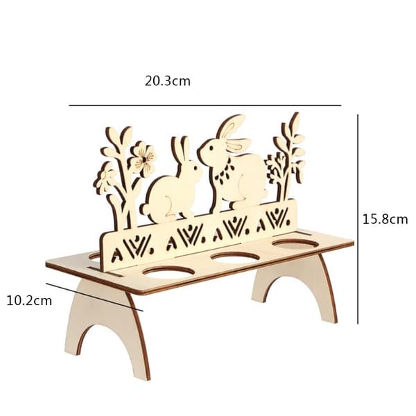 Påskeæg Rack DIY Påskeæg Træ Stand Holder Høne Påske Hjemmeindretning