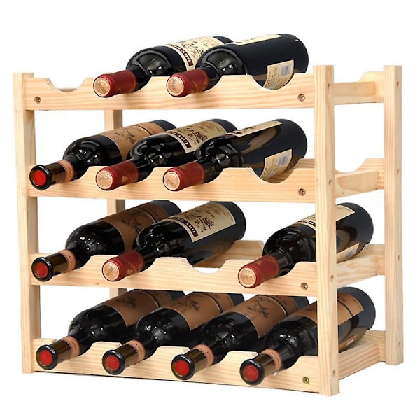 vinreol Verona - stabelbar i bambustræ til 12 flasker vin - Størrelse 45x23,5x30 cm (LxBxH)