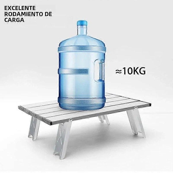WEST TUNE Ultralet Aluminium Foldebord til Camping, Rejser, Picnic, Grill og Seng - Bærbart Udendørsbord Sort