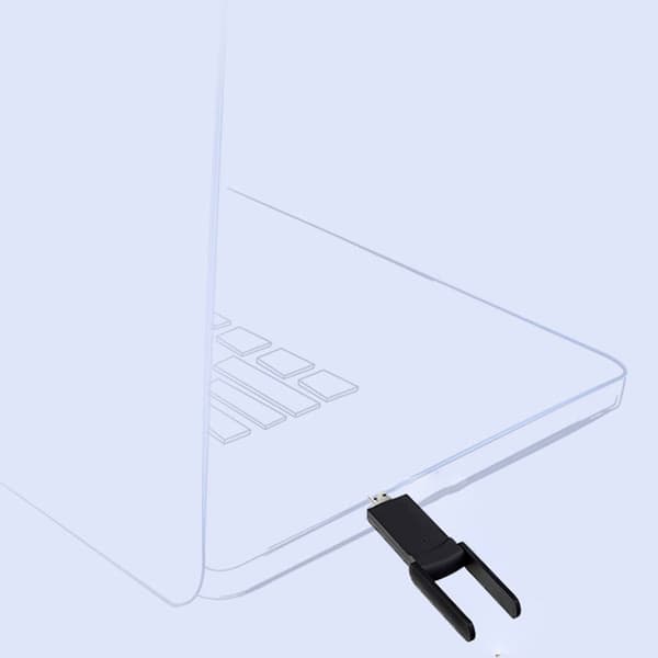 1300M Dual Band WiFi-adapter 2.4G 5.8G USB3.0-interface Justerbar signalsensitivitet WiFi-adapter til bærbar computer Sort