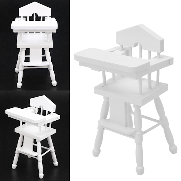 Dockhusmöbler 1:12 Miniatyrstol Modell Baby Matstolar Dekoration Hantverk Present