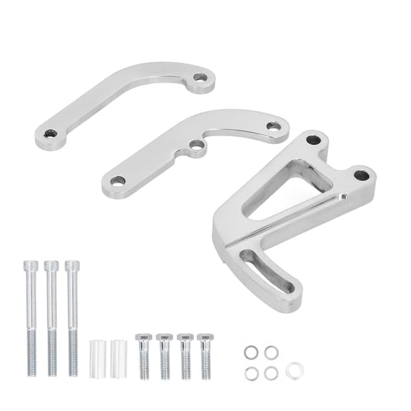 3 stk. bilservostyring monteringsbrakett krompolert erstatning for CHEVY LWP SMALL BLOCK 262‑400