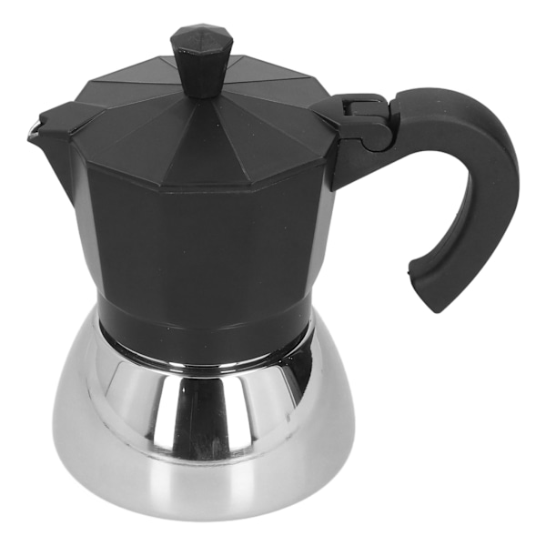 180ML 4 Koppar Aluminium Kaffebryggare Italiensk Oktagonal Hushållsbryggare Moka Pot Svart