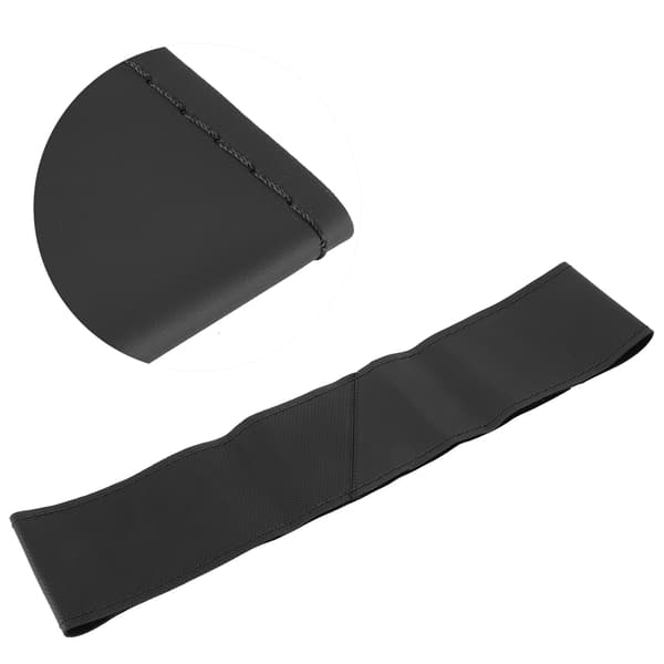 Universal 15-tommers Rattdeksel DIY Håndsøm Perforert Mikrofiber Lær (Svart)