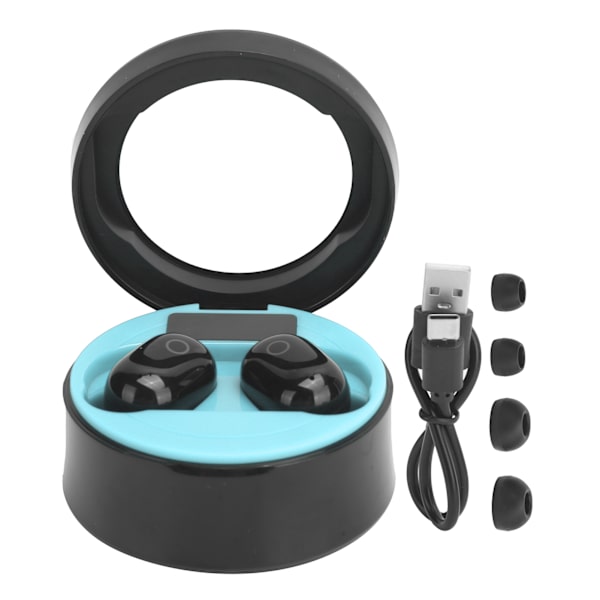 SMS-T10 TWS langattomat Bluetooth-kuulokkeet ladattava kuulokemikrofoni digitaalisella näytöllä (sininen)