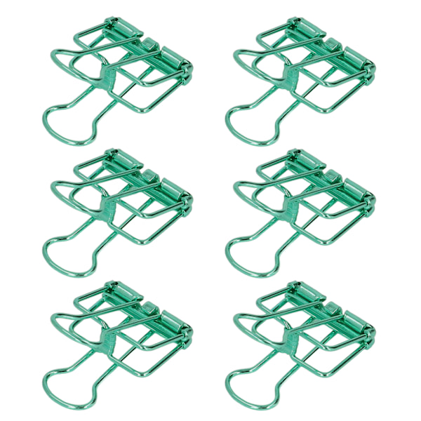 19mm 80 stk. Binder Clips Stærk Klemmekraft Metal Hule Hale Clips Små Binder Clips Papirklemmer Kontorartikler Grøn