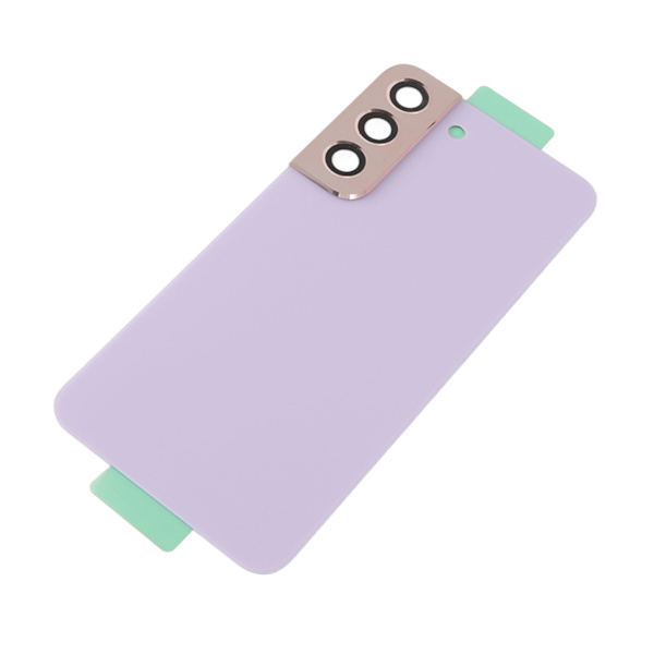 Telefon Bag Glas Cover Pre Installeret Kameralinse med Reparationsværktøjssæt til Samsung Galaxy S22 S901U S901F Lilla