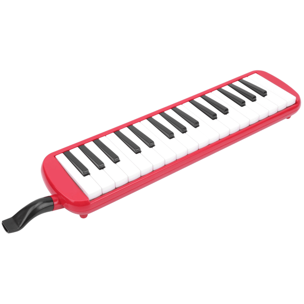 IRIN Melodica 32 Key Wind Musical Instrument Passer for nybegynnere treningsveske (rød)